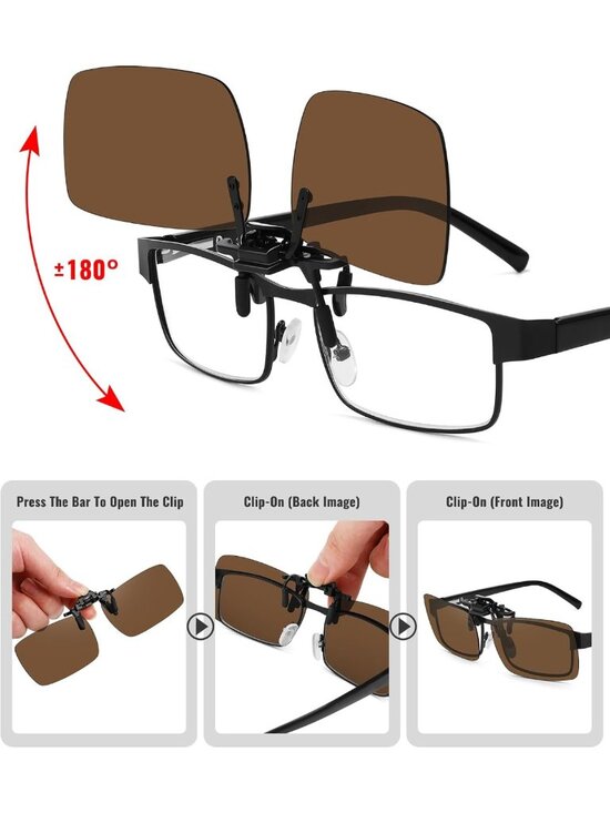 Polarized Clip-On Sunglasses for Men & Women - Sports, Fishing, Driving, Hiking main image 4